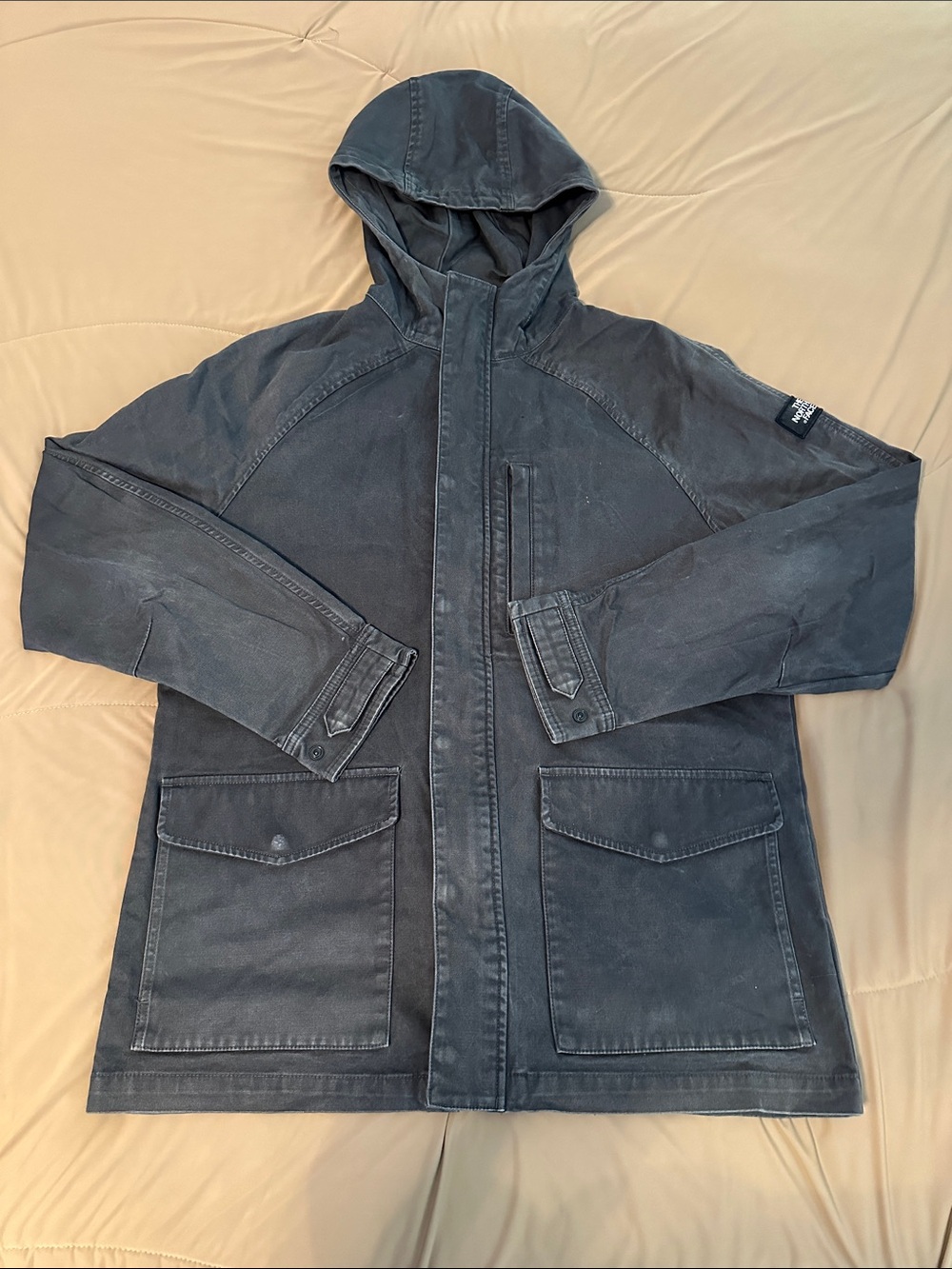The North Face Hooded Utility Jacket – Grey – Men’s Size Large